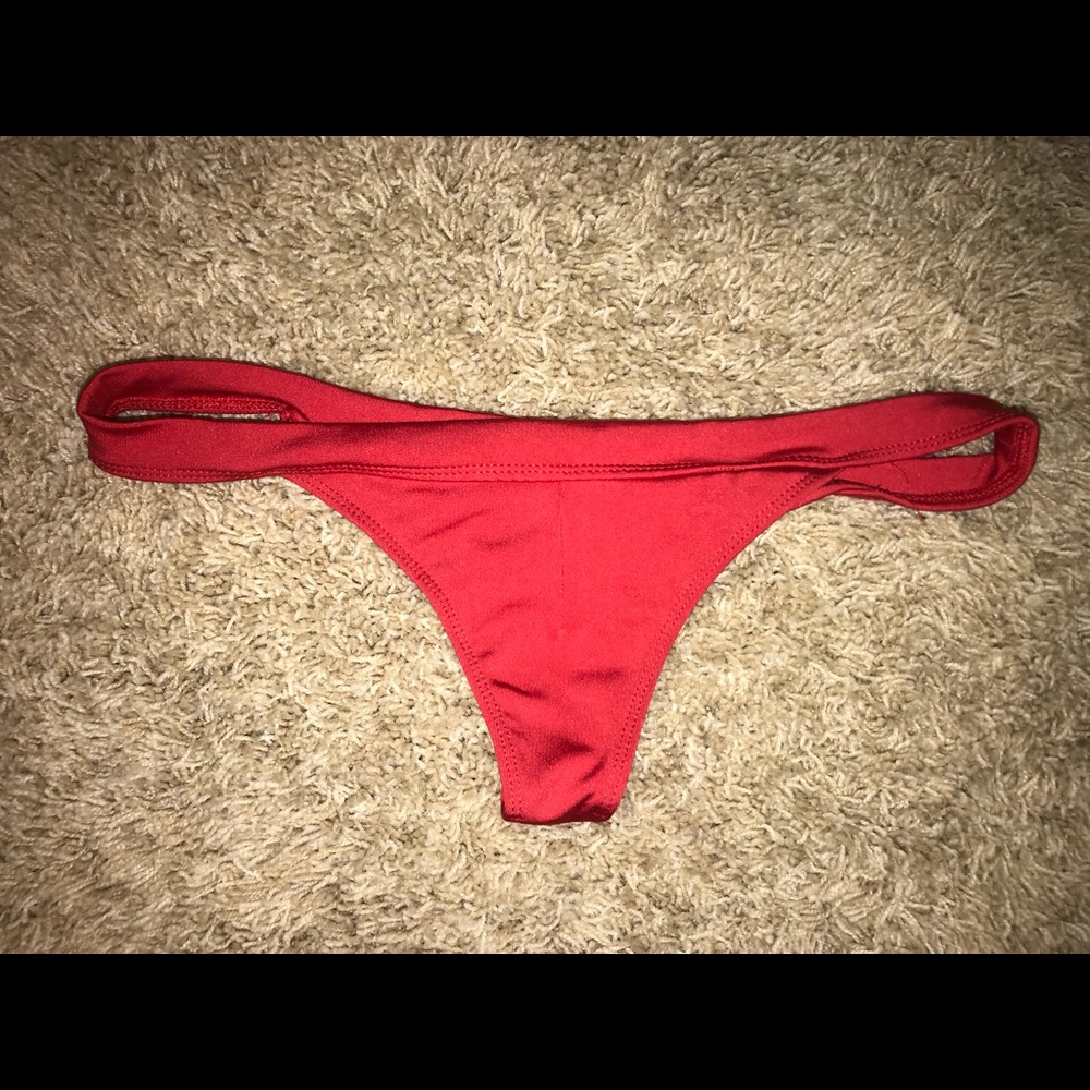 COULBOURNE: red bikini bottoms